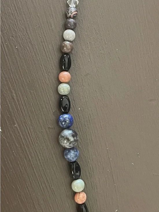 Inspirational Multicolor Beaded & Wrap Leather Bracelet, Adjustable, Sizable - Picture 3 of 4